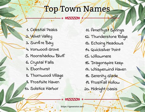 american small town name generator.